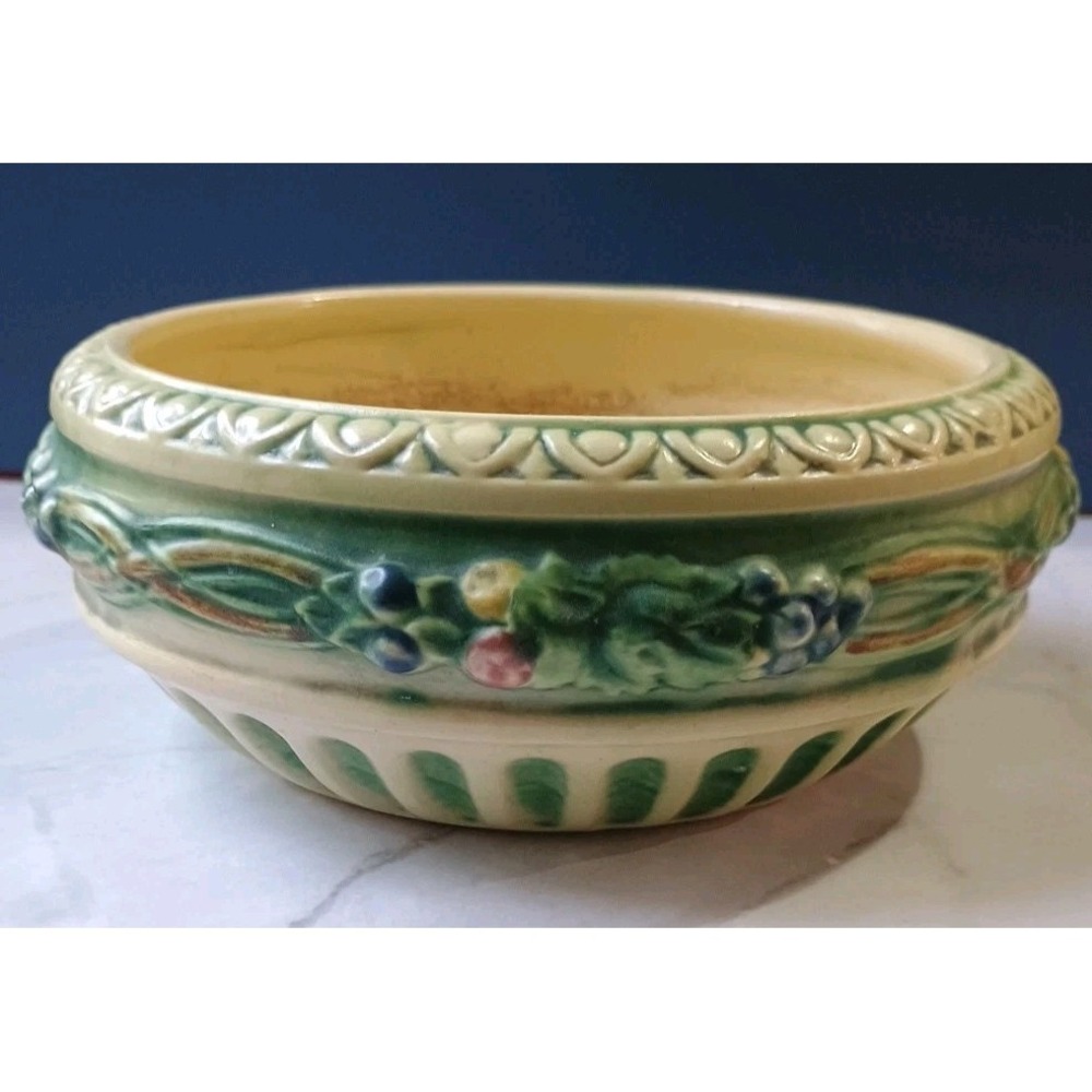 Vintage Roseville‎ Pottery Corinthian Art Nouveau Planter Bowl